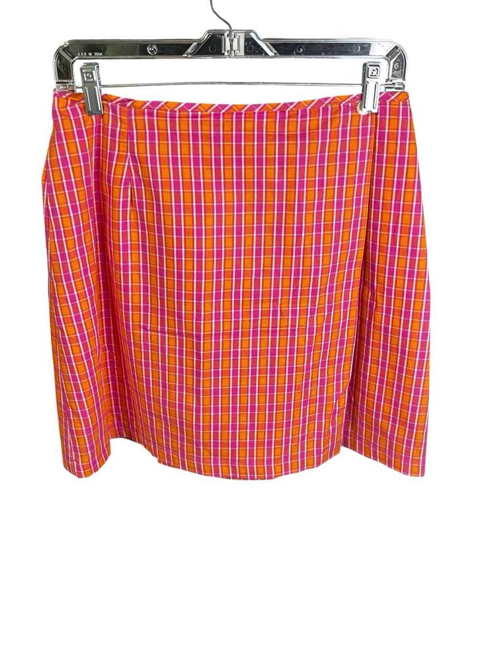 Vtg Plaid Pink and Orange Women's Skort